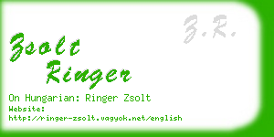 zsolt ringer business card